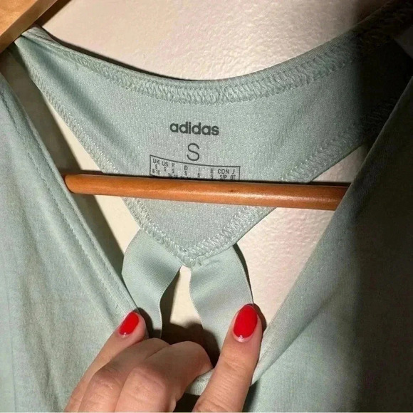 NWT Adidas Seafoam green keyhole back tank top S - Picture 5 of 7